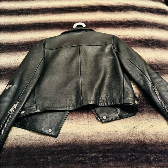 Acne Studios Black Leather Rita Jacket size 34 - Picture 14 of 15